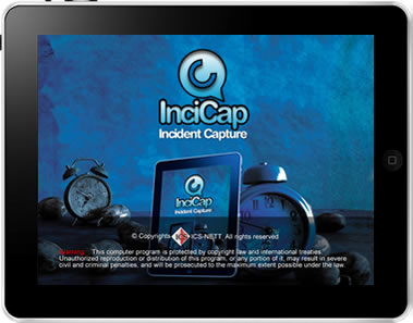 InciCap iPad App Screen
